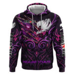 Mirajane Strauss Demon Form Fairy Tail Hoodie Crimson Moon Demon Aesthetic with Gothic Purple Tribal