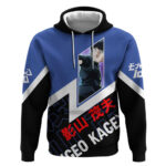 Mob Psycho 100 Hoodie with Shigeo Kageyama and Spirit Aura Anime Design