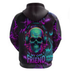 Music Is My Only Friend Skull Hoodie