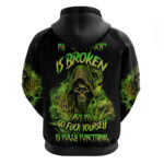 My Give A F Is Broken Reaper Hoodie