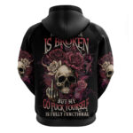 My Give A F Rose Skull Hoodie