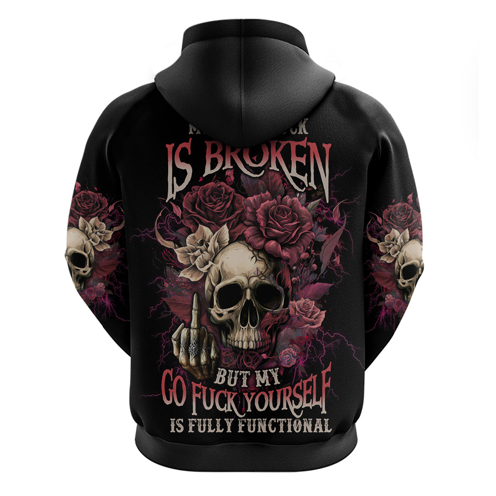 My Give A F Rose Skull Hoodie My Give A F Rose Skull Hoodie