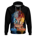 My Hero Academia Anime Shoto Todoroki Hoodie Half-Half Artsy Style
