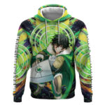 Naofumi The Rising of the Shield Hero Hoodie with Dynamic Combat Pose and Energy Circles