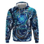 Noelle Silva Black Clover Hoodie Celestial Armor Anime Style with Oceanic Magic Swirls
