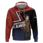 Noritoshi Kamo Hoodie Red and Navy Anime Style