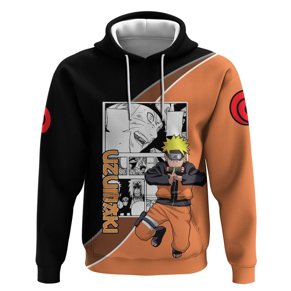 Nrt Uzumaki - Naruto Hoodie Anime Mix Manga Style Nrt Uzumaki - Naruto Hoodie Anime Mix Manga Style