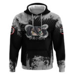 Obanai Iguro Demon Slayer Monochrome Hoodie Design with Snake and Grunge Texture