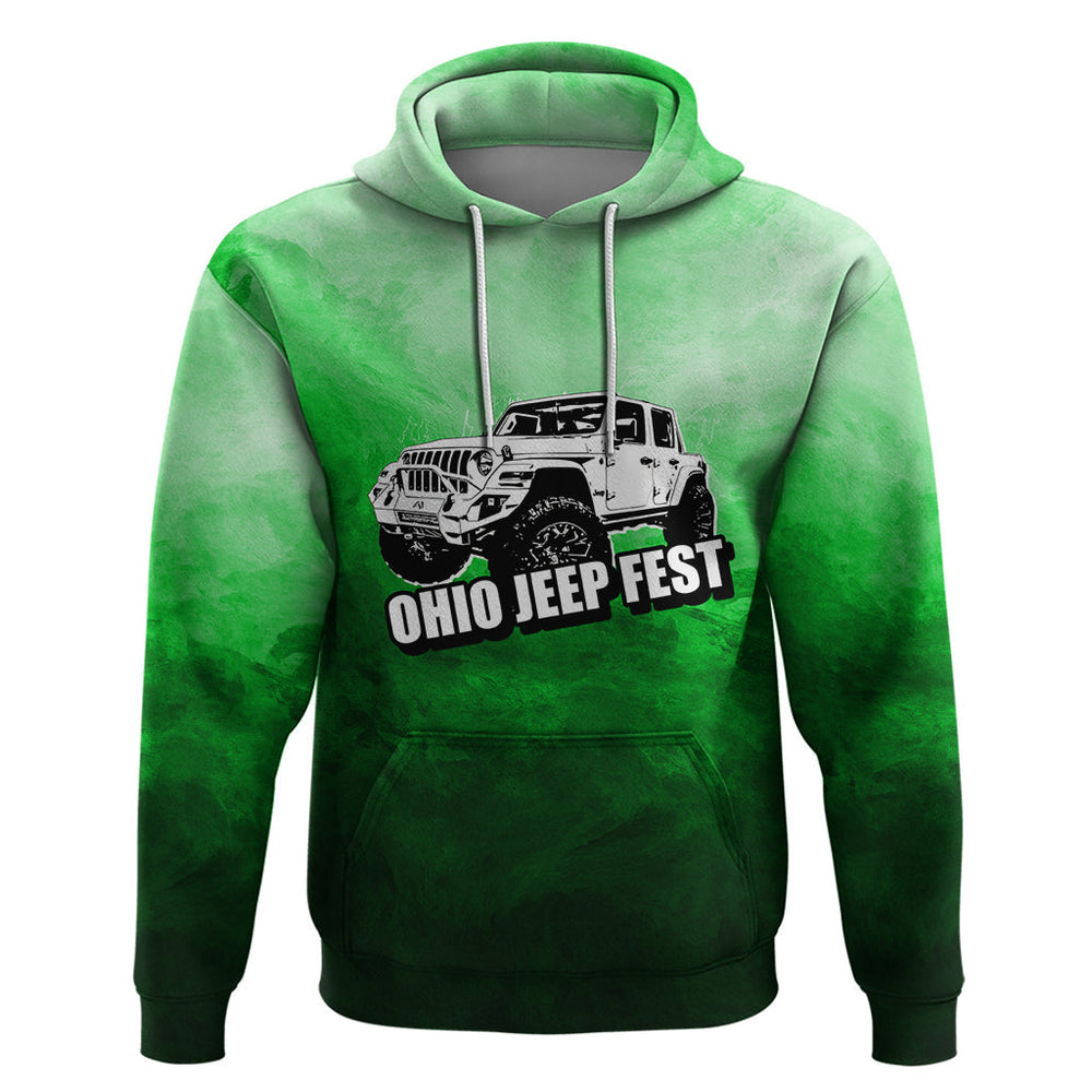Ohio Jeep Fest Hoodie Green Style Ohio Jeep Fest Hoodie Green Style