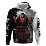One Piece Blackbeard Hoodie Dark Emperor Ink Splash Graphic