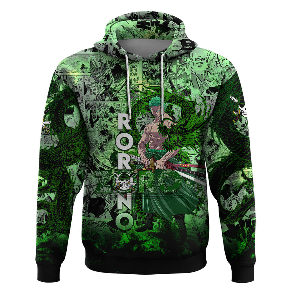 One Piece Roronoa Zoro Hoodie Dragon Twister Style DT02 One Piece Roronoa Zoro Hoodie Dragon Twister Style DT02