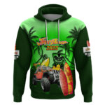 Personalised Green Jeep Beach 2023 Hoodie Happy 20th Anniversary