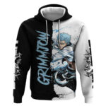Personalized Grimmjow Jaegerjaquez Hoodie Ink Splash Anime Brush Style