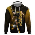 Personalized Noritoshi Kamo Jujutsu Kaisen Hoodie Anime Soccer Theme with Yellow Geometric Design