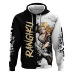 Personalized Rangiku Matsumoto Hoodie Ink Splash Anime Brush Style