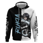 Personalized Rukia Kuchiki Hoodie Ink Splash Anime Brush Style