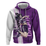 Personalized Shinobu Kocho Badminton Hoodie with Jump Smash Pose