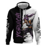 Personalized Yoruichi Shihouin Hoodie Ink Splash Anime Brush Style