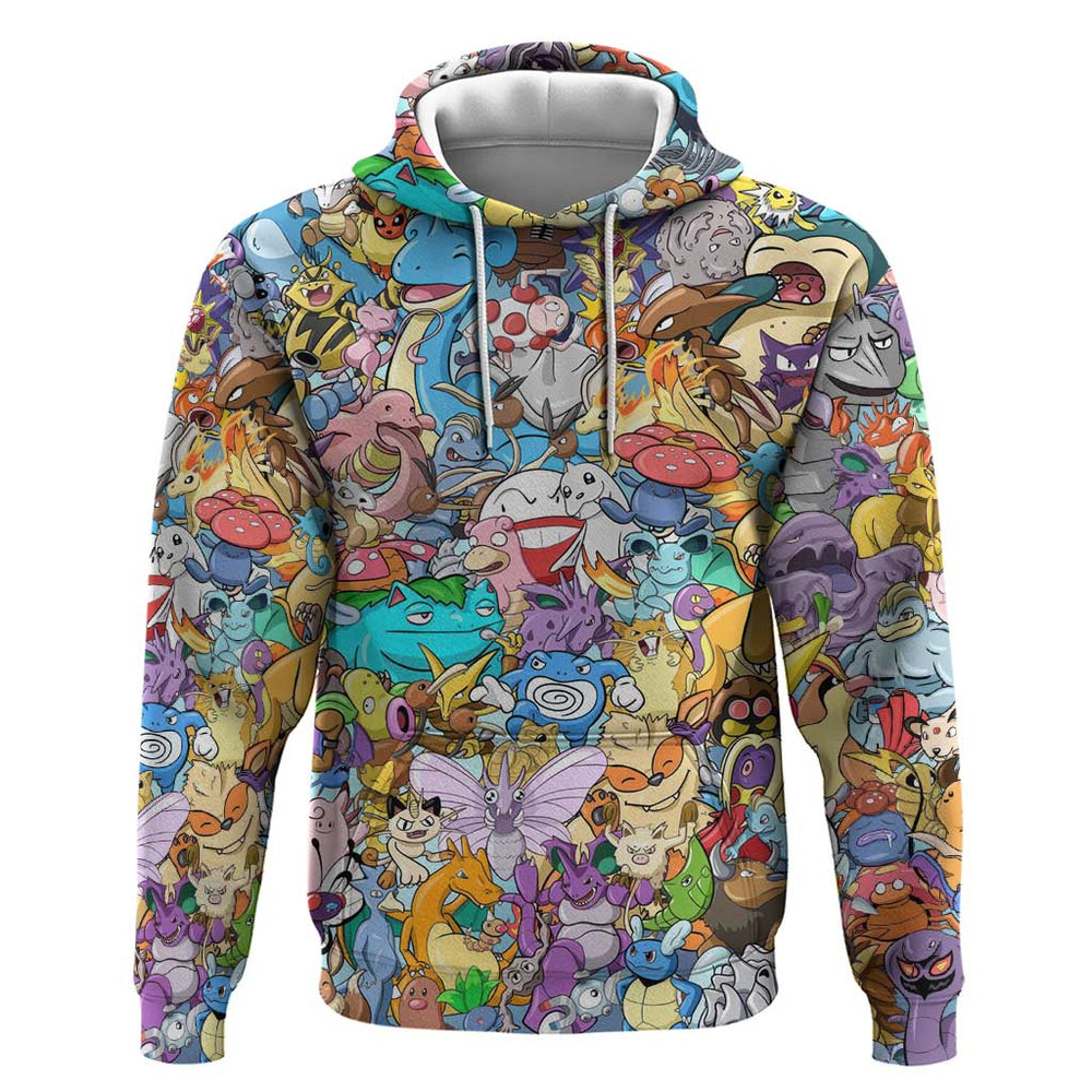Pocket Monsters Poke Hoodie Japan Anime Style Pocket Monsters Poke Hoodie Japan Anime Style