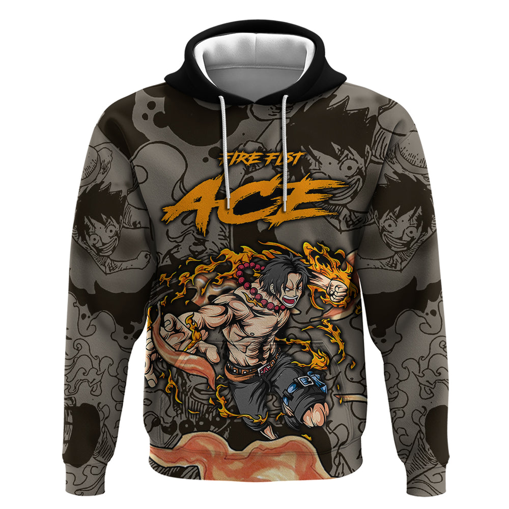 Portgas D.Ace - Fire Fist Of One Piece Hoodie Anime Mix Manga Style Portgas D.Ace - Fire Fist Of One Piece Hoodie Anime Mix Manga Style