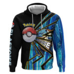 Blastoise Pok Hoodie Aqua Burst Comic Style