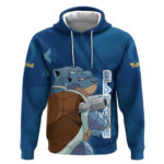 Blastoise Pok Hoodie Tech Armor Anime Wave Style