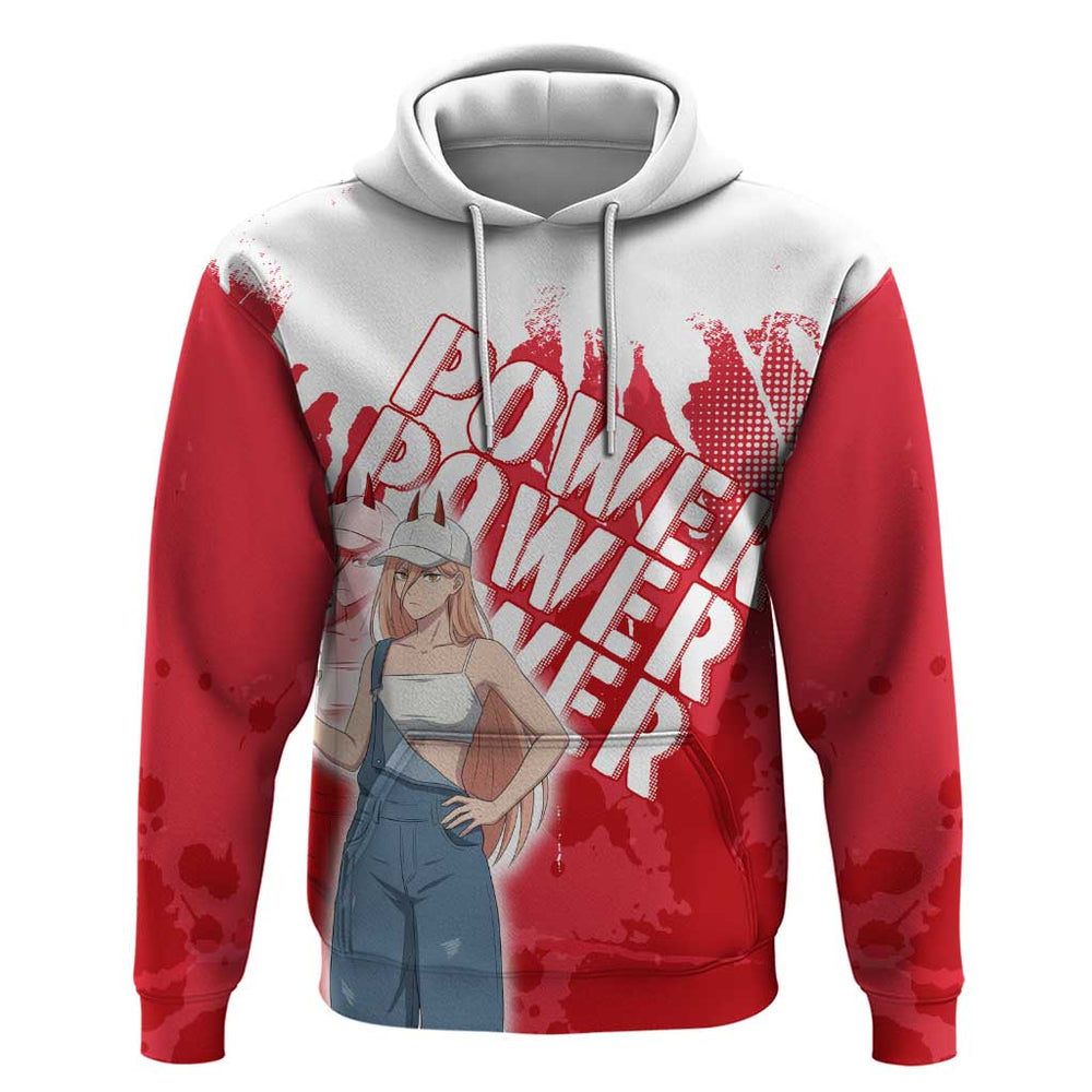 Power Chainsaw Man Hoodie Grunge Pop Manga Panel Style Power Chainsaw Man Hoodie Grunge Pop Manga Panel Style