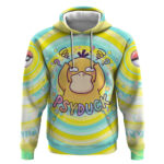Psyduck Hoodie Vibrant Kawaii Splash Art