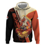 Blaziken Pok Hoodie Retro Anime Vector Style
