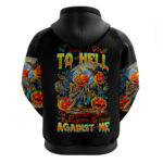 Pumpkin Skull Hoodie I Wan't Go To Hell The Devil Still Restraining Against Me DT01