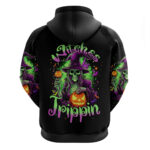 Pumpkin Witch Skull Hoodie Witches Be Trippin DT01