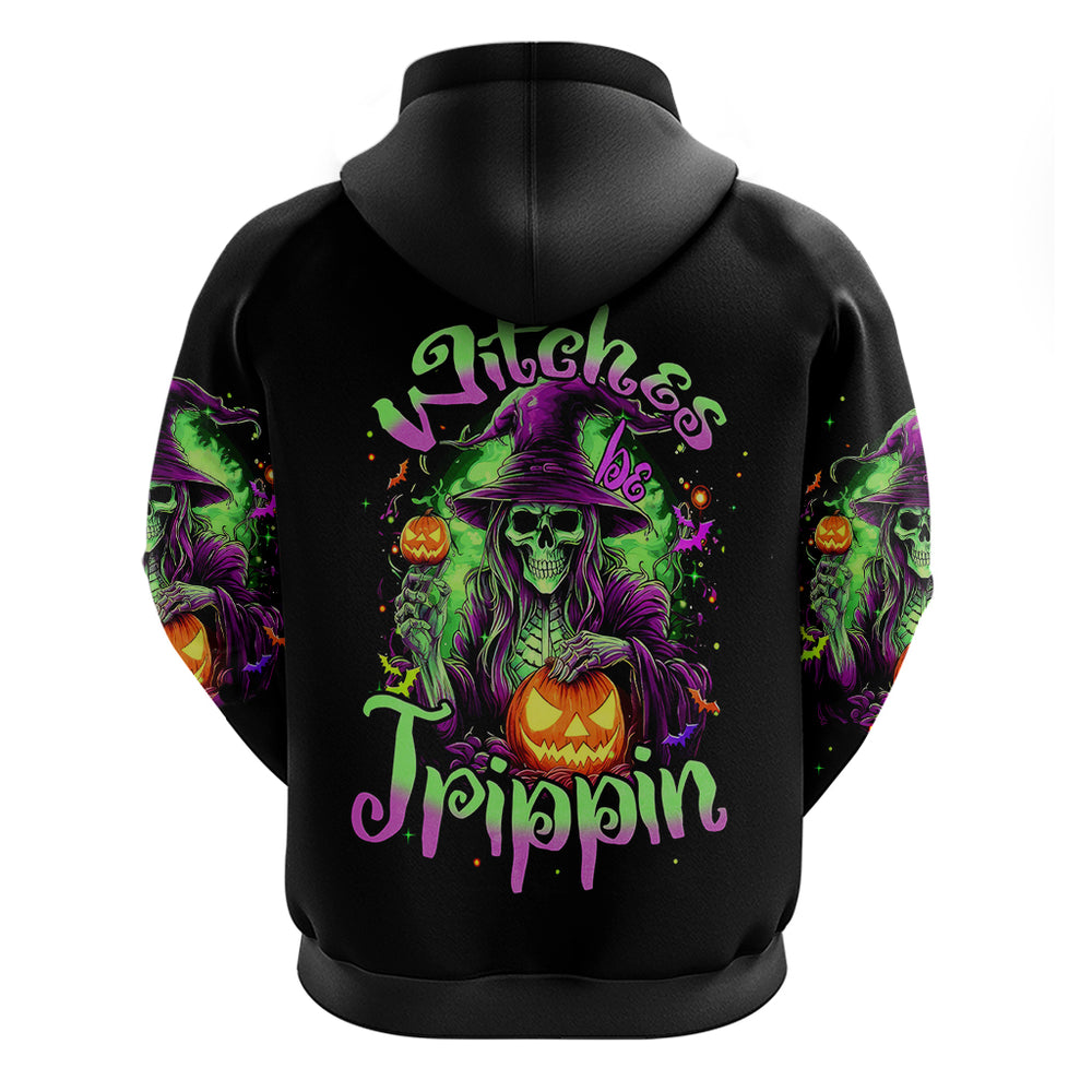 Pumpkin Witch Skull Hoodie Witches Be Trippin DT01 Pumpkin Witch Skull Hoodie Witches Be Trippin DT01