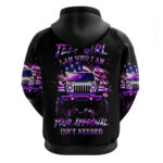 Purple Jeep Hoodie Jeep Girl Iam Who Iam Your Approval Isn't Needed DT01
