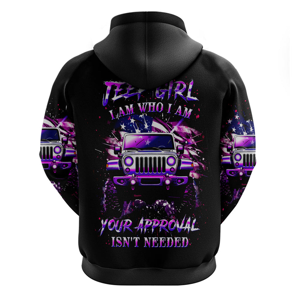 Purple Jeep Hoodie Jeep Girl Iam Who Iam Your Approval Isn't Needed DT01 Purple Jeep Hoodie Jeep Girl Iam Who Iam Your Approval Isn't Needed DT01