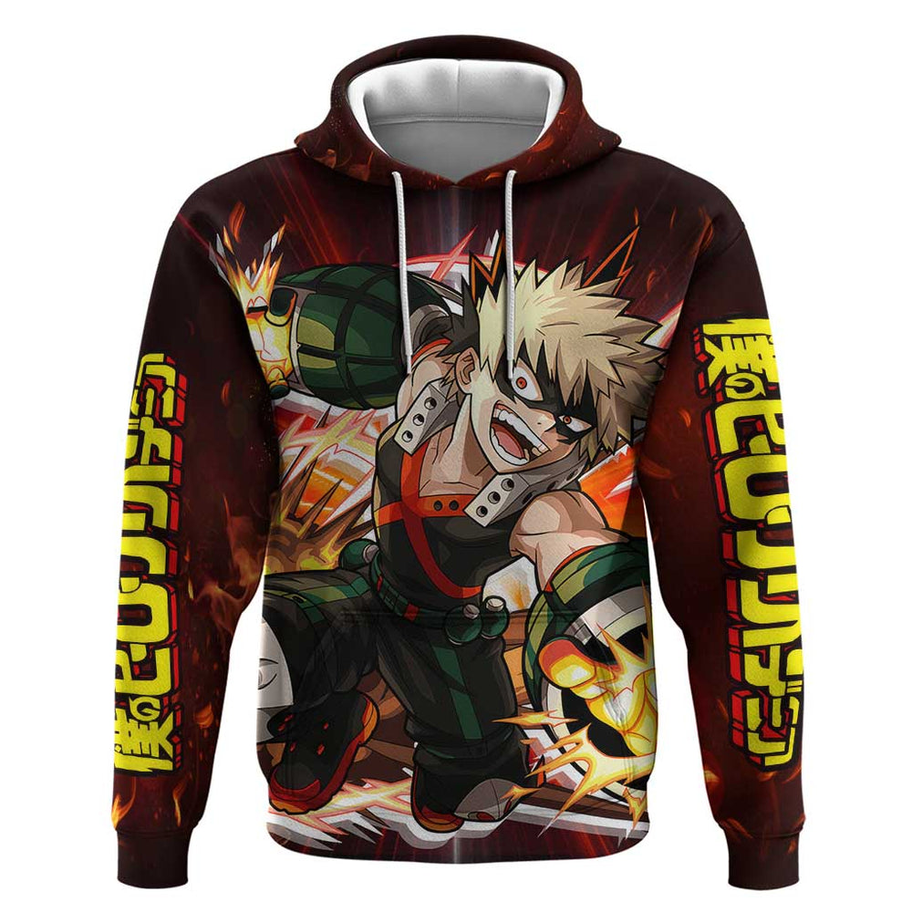Blazing Bakugo My Hero Academia Hoodie Anime Style Blazing Bakugo My Hero Academia Hoodie Anime Style