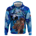 Raging Princess Mononoke Studio Ghibli Hoodie Trippy Style