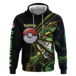 Rayquaza Pok Hoodie Cosmic Dragon Comic Style