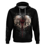 Reaper Heart Hoodie Eternal Embrace - Uniting Souls in the Realm of Skulls DT01