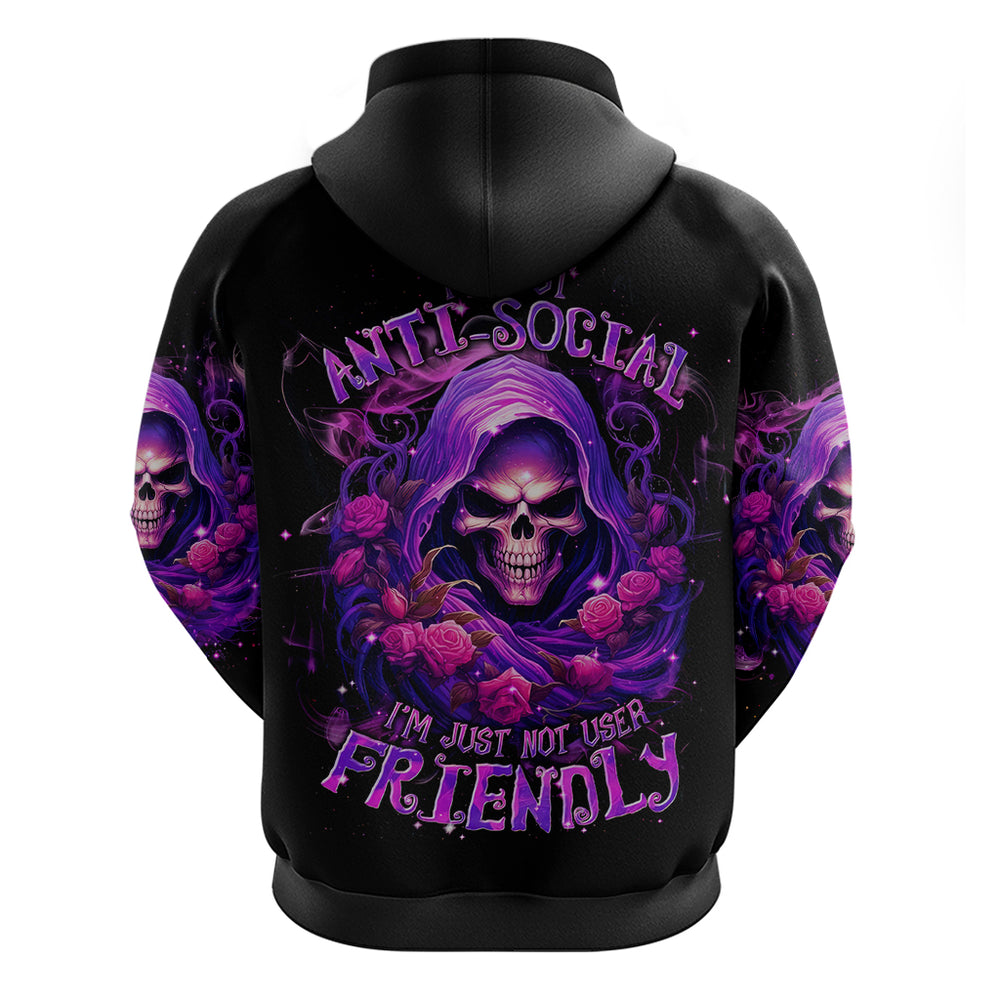 Reaper Skull Hoodie I'm Not Anti-Social I'm Just Not User Friendly DT01 Reaper Skull Hoodie I'm Not Anti-Social I'm Just Not User Friendly DT01