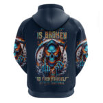 Reaper Skull Hoodie My Give A Fuck Is Broken But My Go Fuck Yourself Is Fully Functional DT01