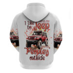 Red Jeep Hoodie I Like Stay In My Jeep It's Too People Outside DT01
