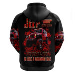 Red Jeep Hoodie Jeep Because I'm Too Lazy To Ride a Mountain Bike DT01