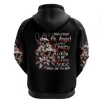 Blood Skull Hoodie I Hold A Angel And Crazy Lady It Your Choice DT01