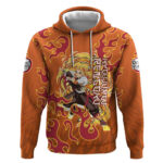 Rengoku Kyojuro Demon Slayer Hoodie Inferno Anime Flame Crest Style