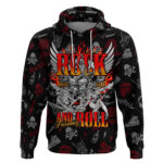 Rock And Roll Skull Forever Hoodie DT02