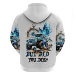 Blue Flame Jeep Hoodie But Did You Die DT01
