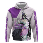 Albedo Overlord Hoodie with Winged Demon Design and Purple Anime Aesthetic