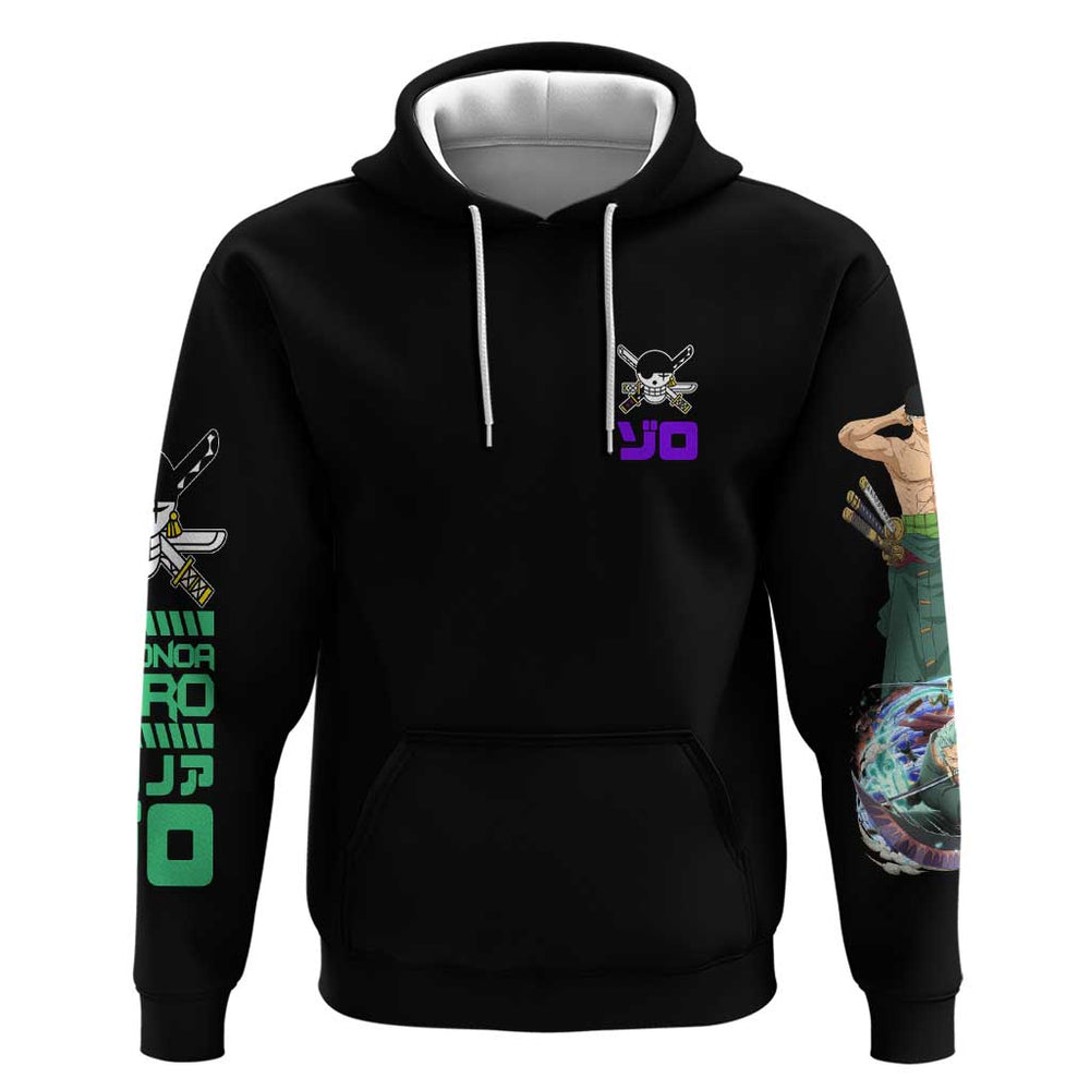 Roronoa Zoro V4 One Piece Hoodie Anime Style Roronoa Zoro V4 One Piece Hoodie Anime Style