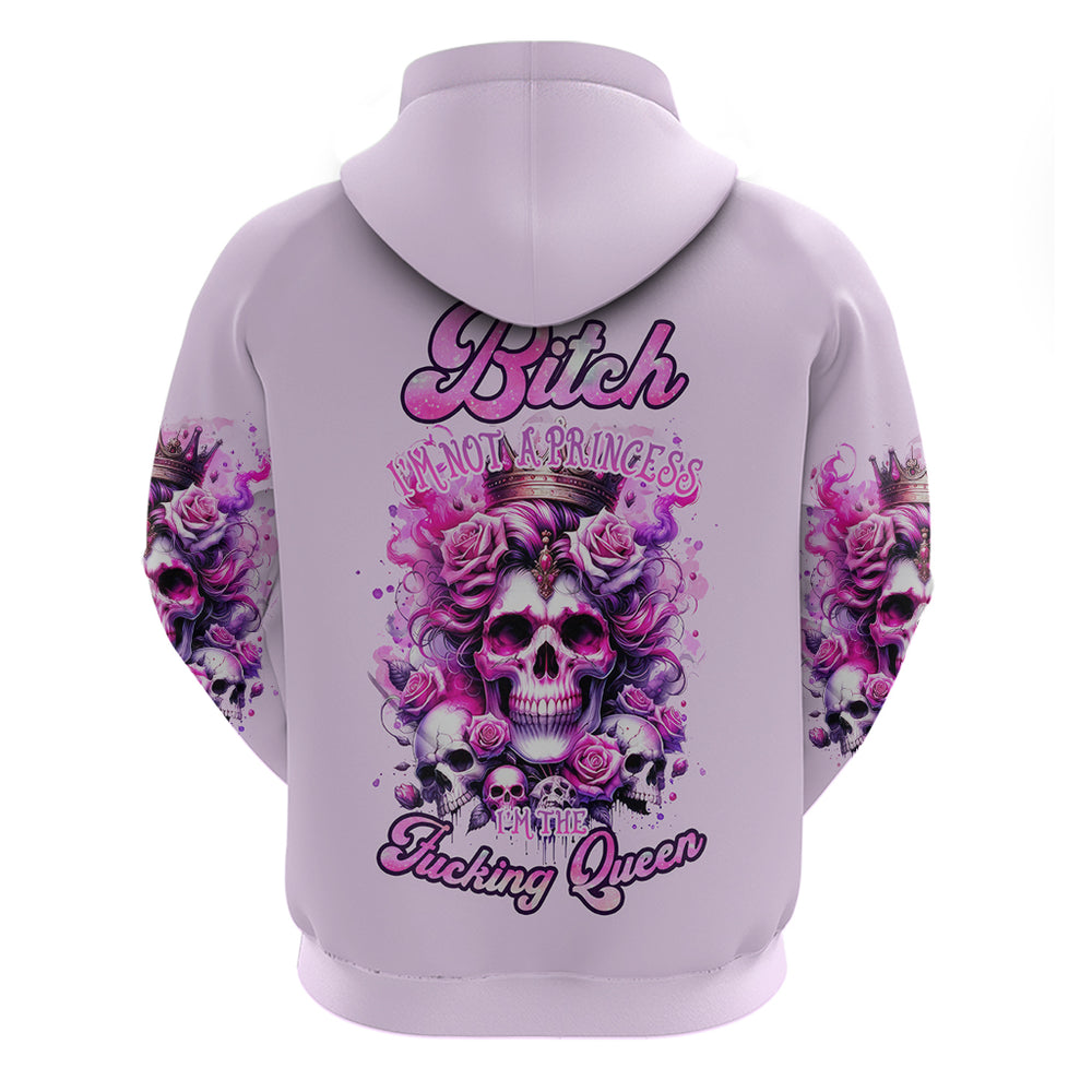 Rose Skull Hoodie Bitch I'm The Fucking Queen DT01 Rose Skull Hoodie Bitch I'm The Fucking Queen DT01