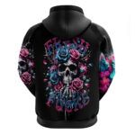 Rose Skull Hoodie Fresh Out Of Fucks DT01
